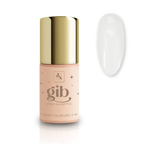 Genie In A Bottle Snow White 5 ml liquid color gel with ergonomic brush.