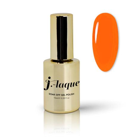 J-Laque 148 Shauni semi-permanent gel polish with vibrant orange swatch.