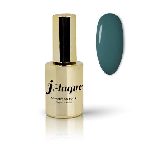 J-Laque 157 Outlaw gel polish bottle with a swatch shown in a deep, dense color.