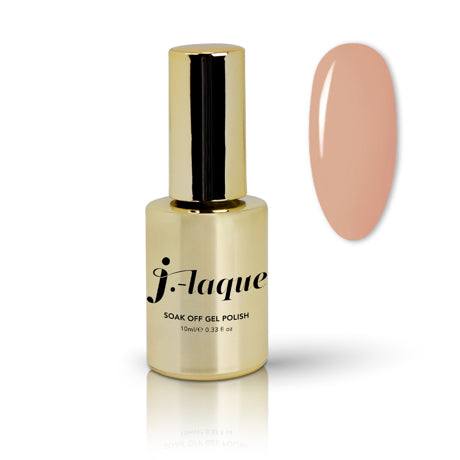 J-Laque 16 Vanilla Nude soak off gel polish bottle and swatch.