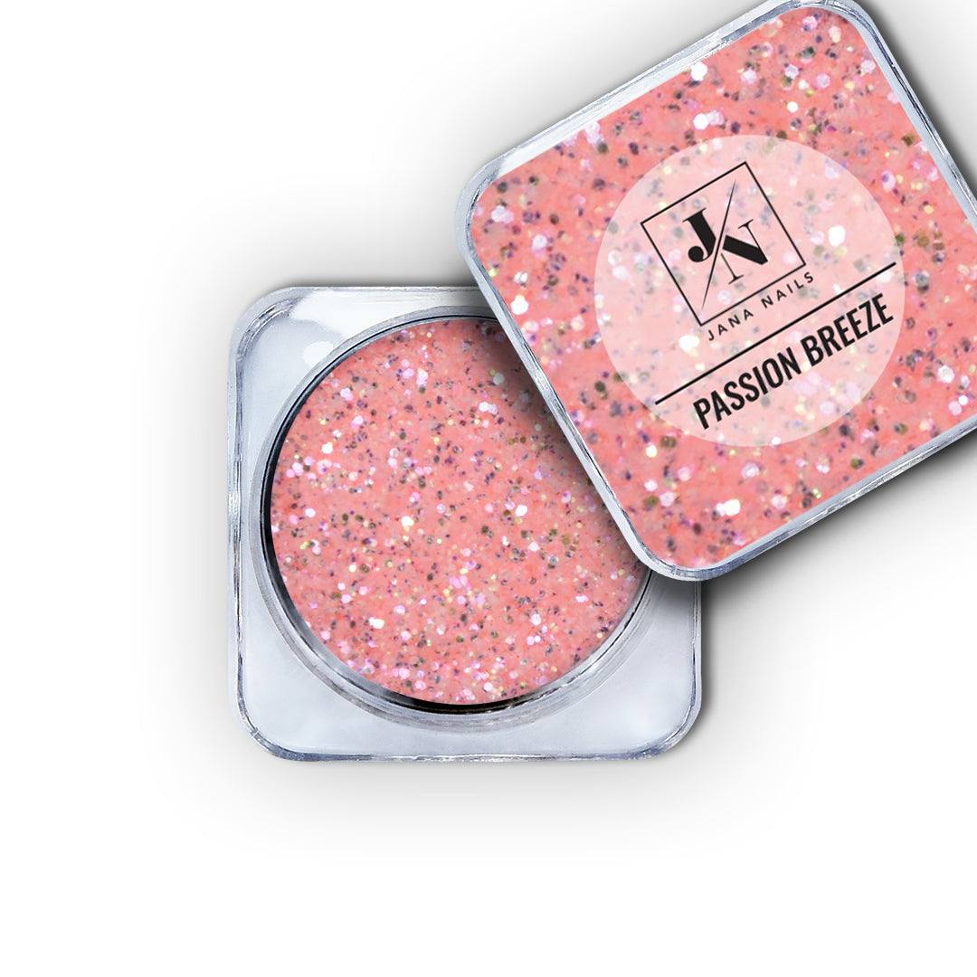 Sparkling Glitters Set - Passion Breeze coral glitter in packaging.