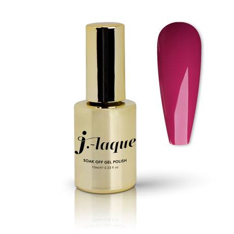 J-Laque 267 Blazing Pink gel polish bottle with vibrant pink swatch.