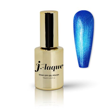 J-Laque 283 Costa Blu gel polish bottle with vibrant blue swatch.