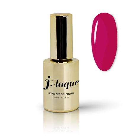 J-Laque 29 Rouge Pink soak off gel polish bottle and swatch.