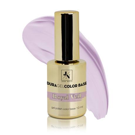 Duragel Pastel Color Base Royal Veil 10 ml bottle with pastel purple swatch.