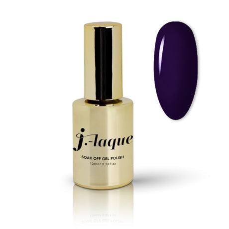 J-Laque 42 Oxford Blue vibrant soak off gel polish bottle and color swatch.