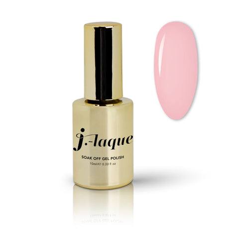 J-Laque 71 Babydoll Soak Off Gel Polish in pastel pink shade with gold bottle.