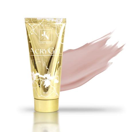 AcryGel Natural 50 ml tube with natural color swatch, premium nail care product.