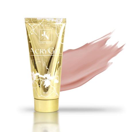 AcryGel Soft Caramel 50 ml tube with luxurious design and soft caramel color swatch.