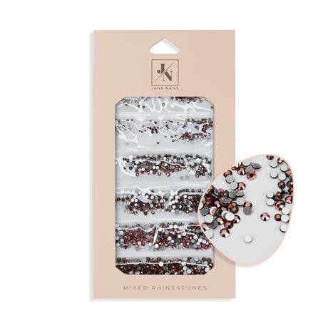 Cristaux 1400 pces rose gold with long-lasting brilliance for nail finishes.