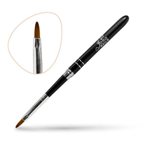 Brush for gel paint and pastelin, oval shape, soft bristles.