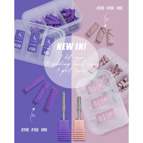 JN Abrasifs mini short rose - boîte de 60 pces