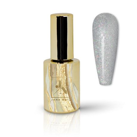 J-Laque 297 Winter's Edge gel polish bottle with glittery winter shade.