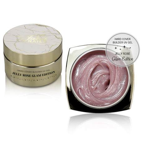 Jelly Rose Glam Edition 100ml, natural rose builder gel, medium viscosity, perfect for nail enhancements.