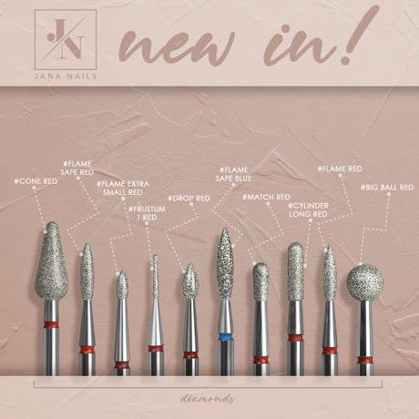 JN Embout diamant Flame Extra Small Red