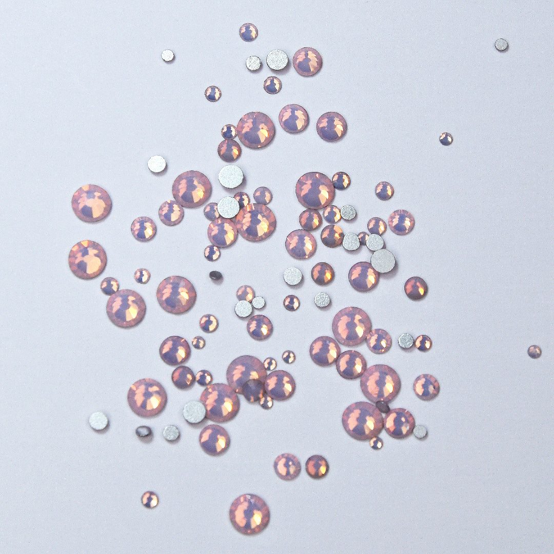 Opal Diamonds Mix Size 100 pces - Pink