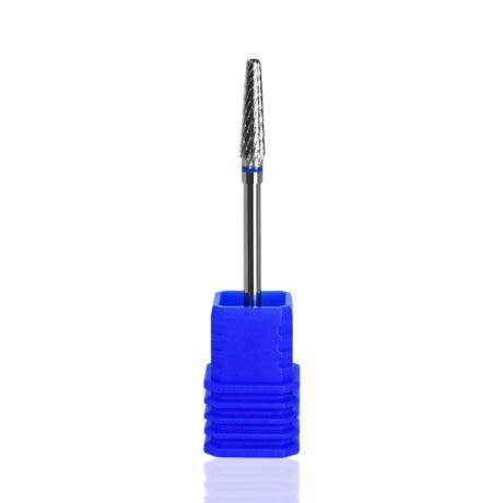 JN Embout Carbide Cone Blue, medium grain nail tool for precise filing and cuticle cleaning.