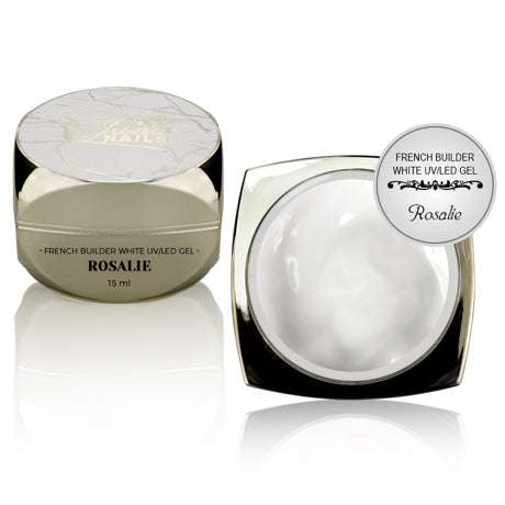 Ms. Rosalie 15 ml white builder gel, high viscosity, non-self-leveling.