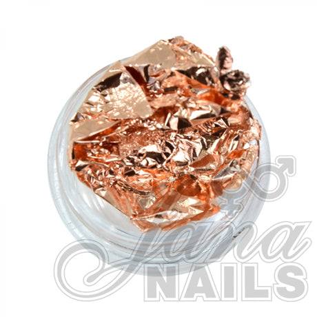 Nuggets foil rose gold for gel polish nail art.