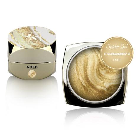 Spider Gel Gold for precise nail art designs in a shimmering gold hue.