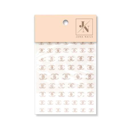 Prosecco Glitters Stickers for nails, flexible and easy to apply with strong adhesive, 10x8 cm sheet.