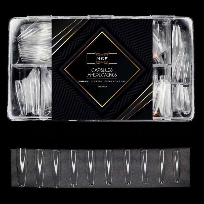 Natural Coffin Extra Long NKF - Soft Gel Tips
