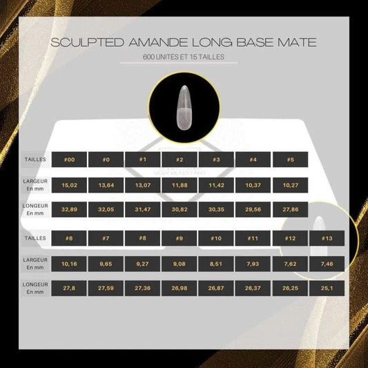 Very Resistent Sculpted Amande Long Base Mate