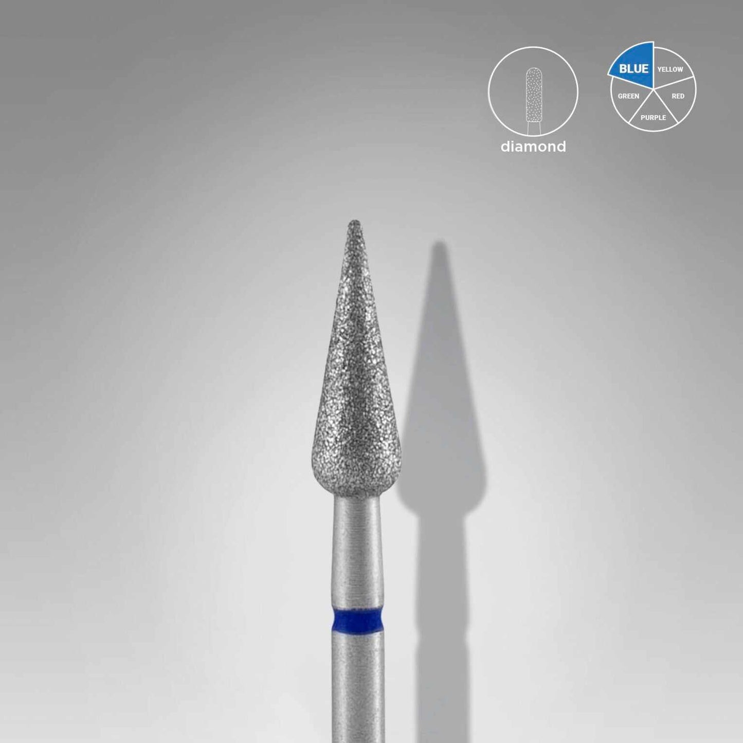 Staleks Diamond Pointed Peer Blue for professional manicure and pedicure.