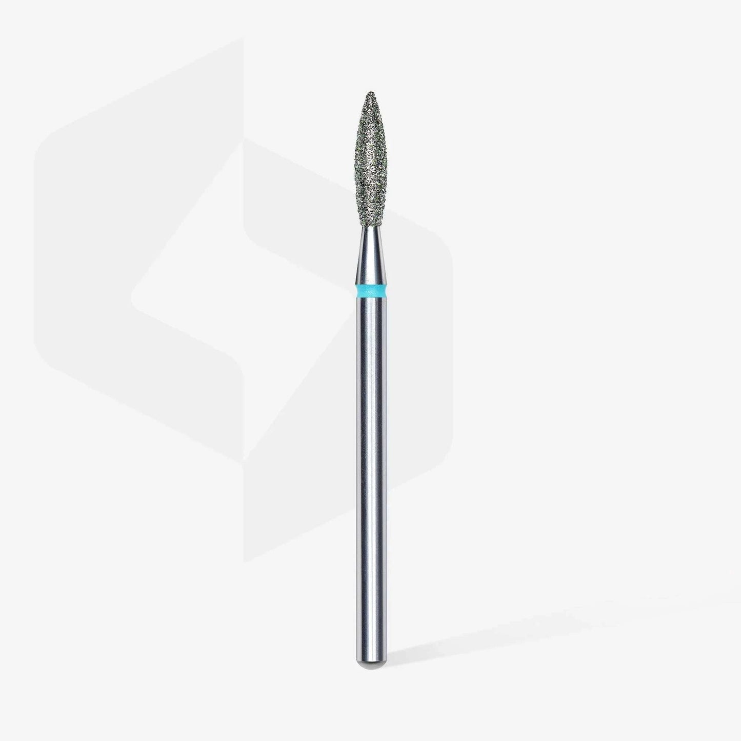 Staleks Diamond Safe Flame Blue bit, 2.3 mm diameter, medium grit, stainless steel.