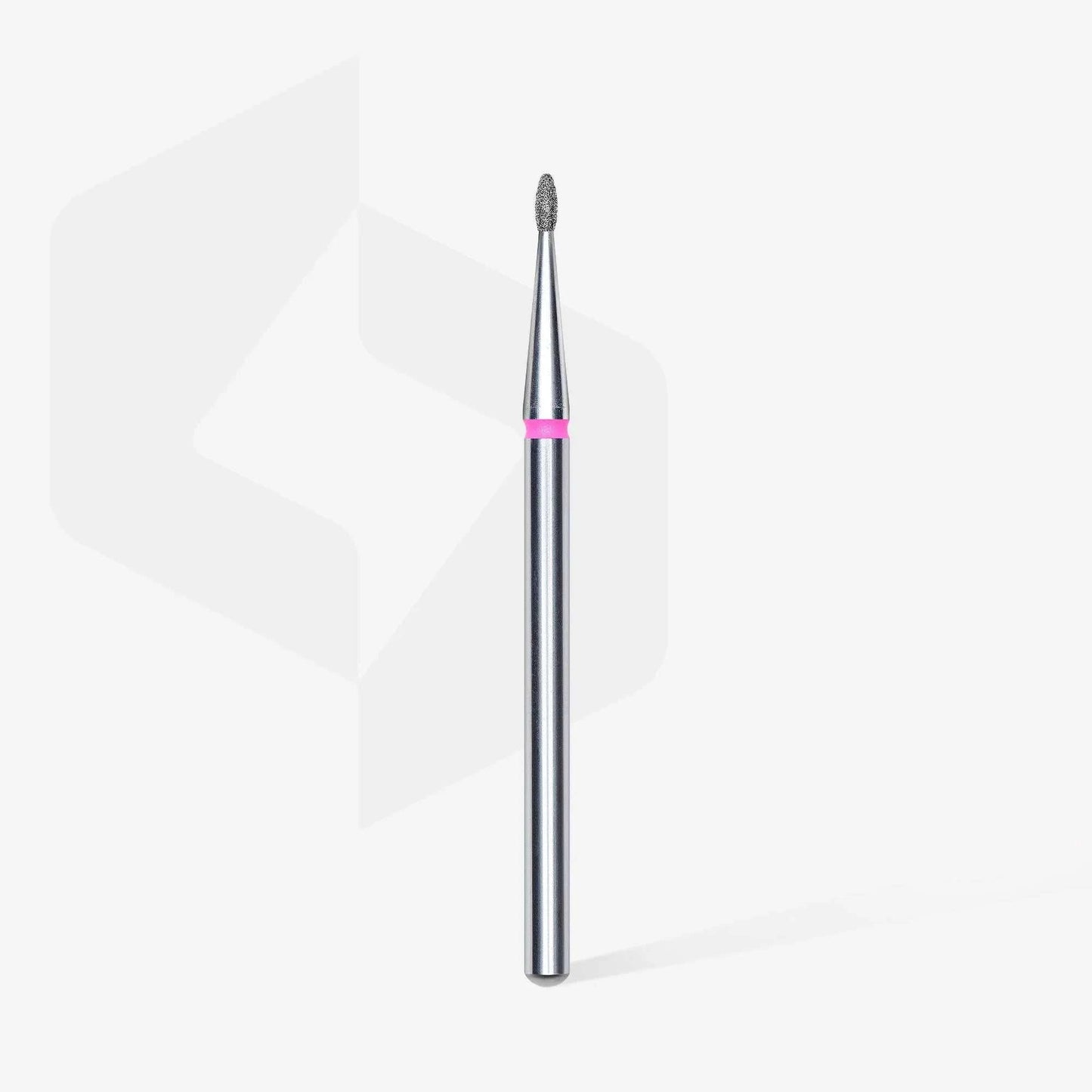 Staleks Diamond Rounded "Bud", Red, 1.2/3 mm, stainless steel tool for delicate cuticle removal.