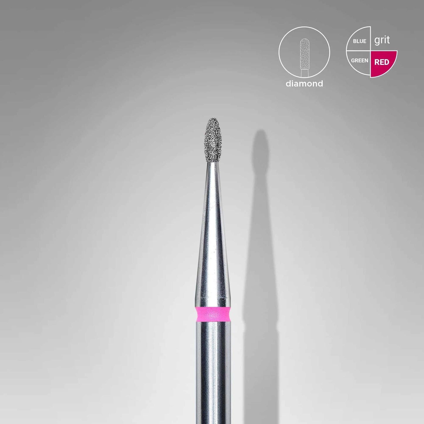 Staleks Diamond Rounded "Bud", Red, 1.2/3 mm