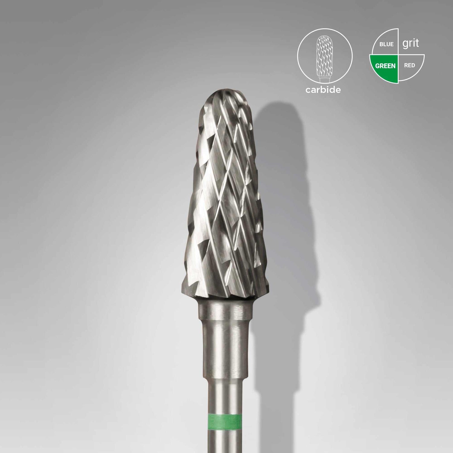 Staleks Carbide Frustum Green 14 mm bit, durable and heat-resistant, designed for professional nail work.