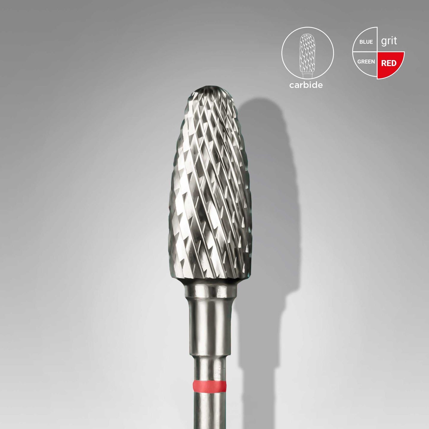 Staleks Carbide Corn Red 14 mm professional nail tool with durability and efficient material removal.