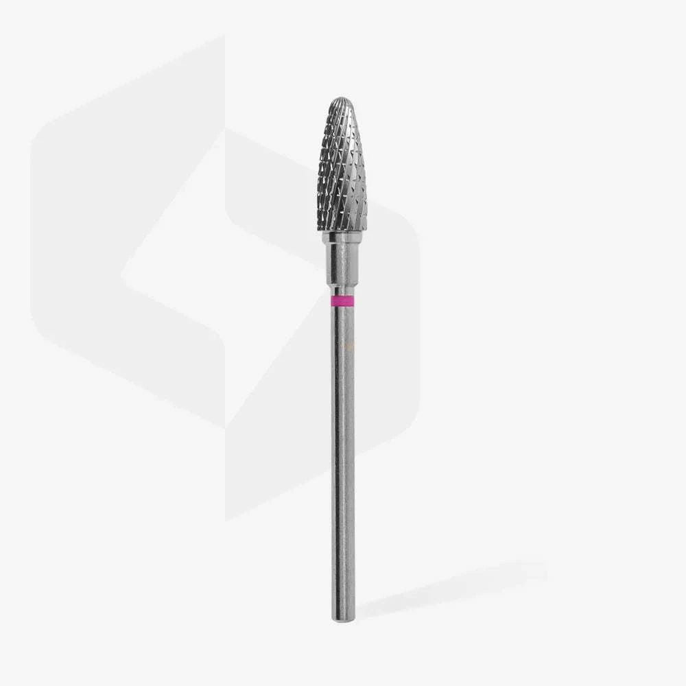Staleks Carbide Corn Purple 13 mm, professional nail drill bit, 5 mm diameter, durable and heat-resistant.
