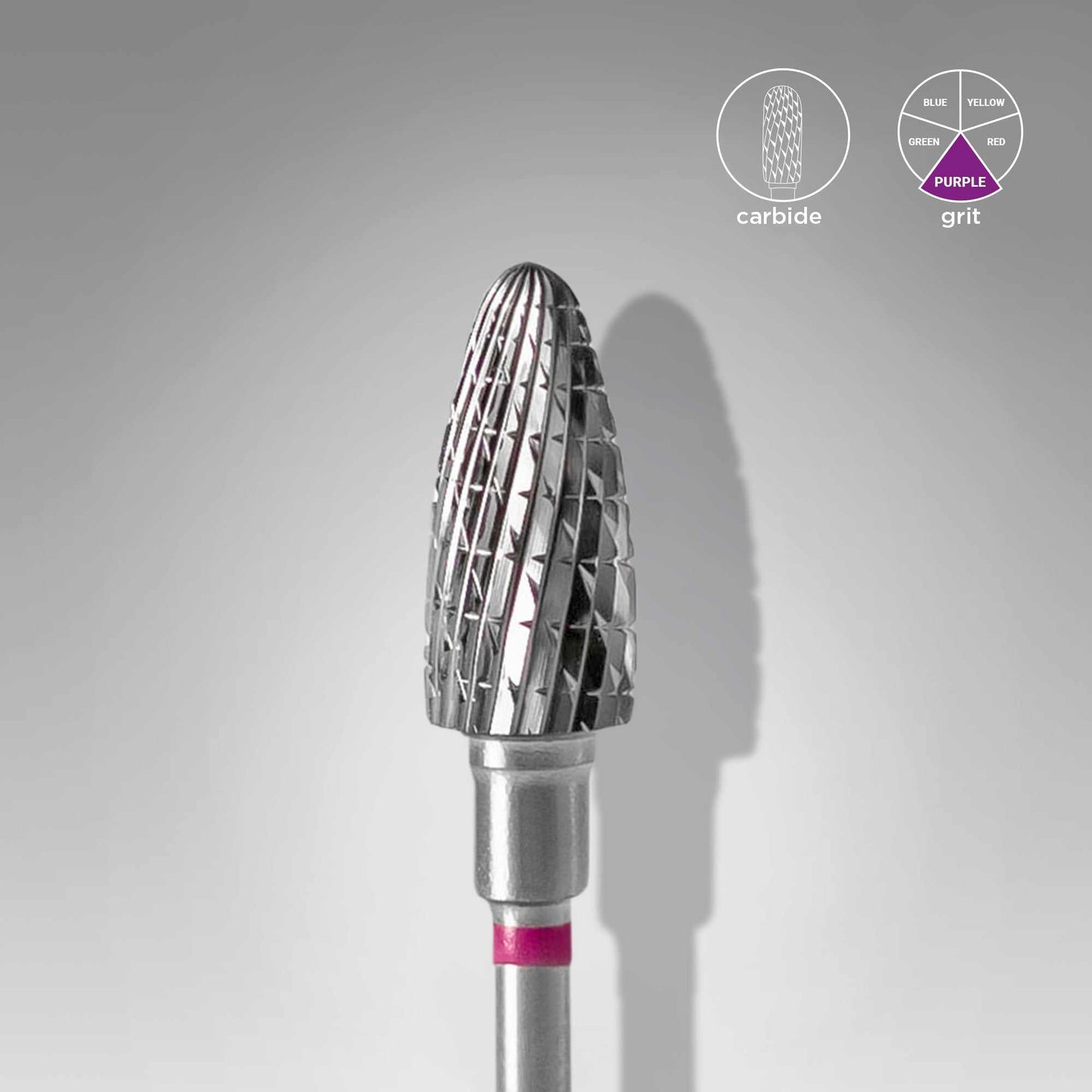 Staleks Carbide Corn Purple 14 mm nail drill bit for professional use.