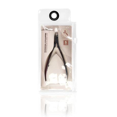 JN Pince à cuticules 5mm in packaging, ergonomic handles, stainless steel.