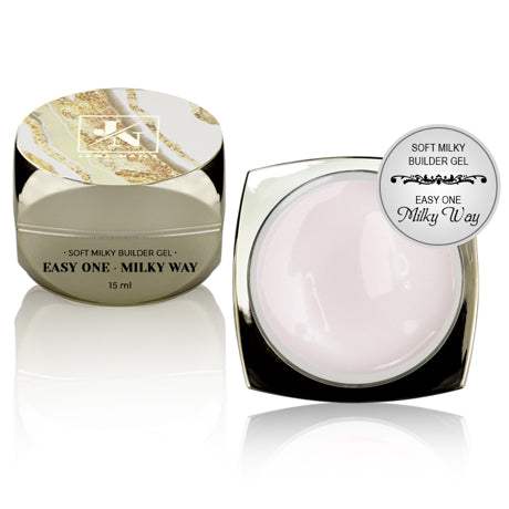 Easy One Milky Way 15 ml soft milky builder gel for quick salon nails.