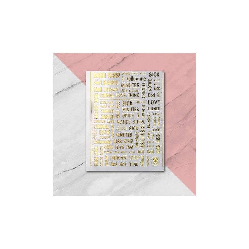 Nail Art Text Stickers 1