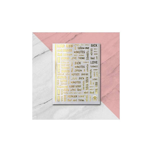 Nail Art Text Stickers 1