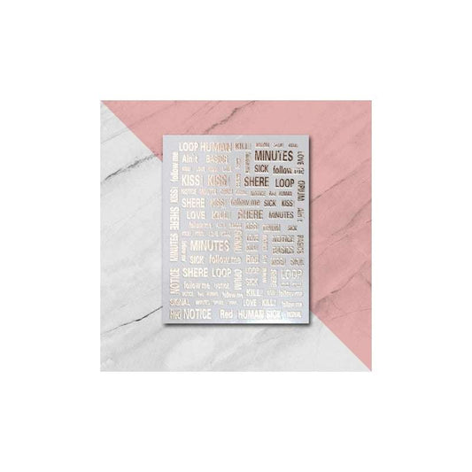 Nail Art Text Stickers 3