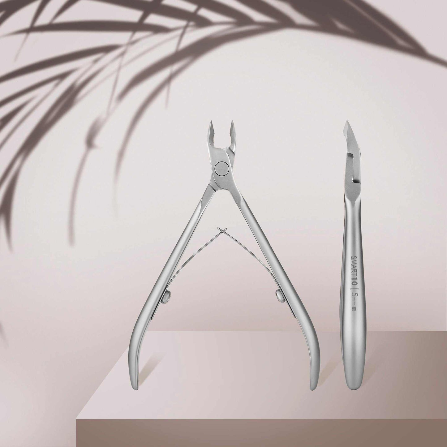 Staleks Pro Smart 10 cuticle nipper 5mm with stainless steel and satin finish.