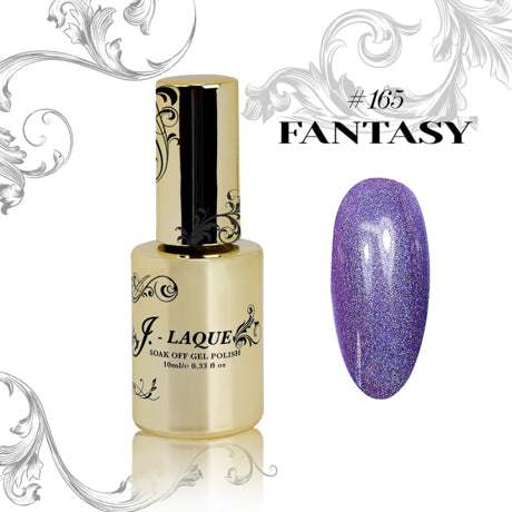 J-Laque 165 Fantasy gel polish with vibrant purple shimmer.