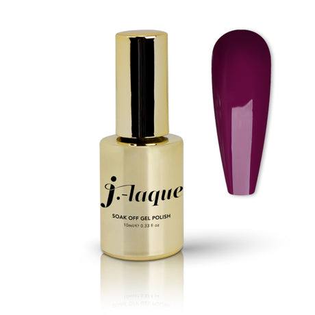 J-Laque 263 Adrenaline Goddess gel polish in deep plum shade from 2023 Autumn Collection.