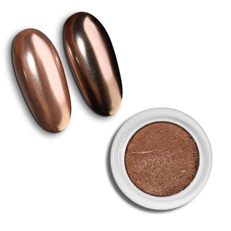 Pressed Chrome 03 nail powder for metallic effect, 1.5g container.