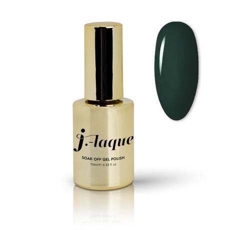 J-Laque 43 Peacock soak off gel polish with vibrant opaque peacock shade.