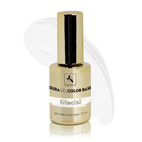 Duragel color base Glacial gel polish bottle on white background.