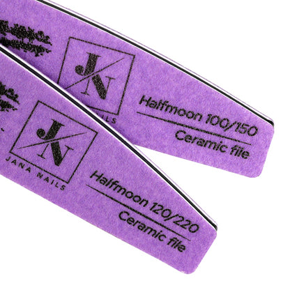 Strong & Powerful Halfmoon Ceramic Nail File 120/220 grit