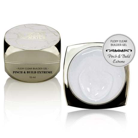 Pinch & Build Extreme 15 ml builder gel with thick viscosity and ideal for nail extension and pinch technique.