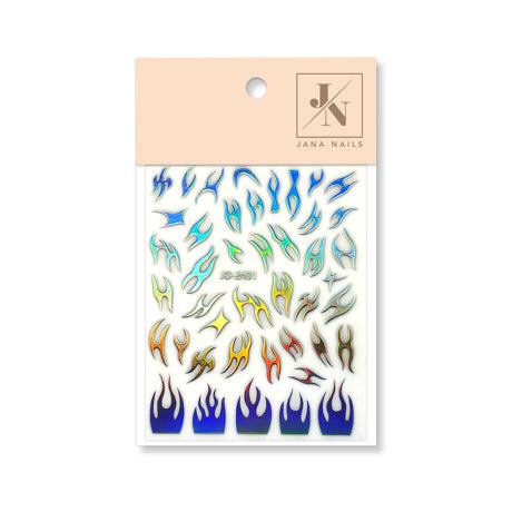 Race Me! Stickers no1 Holo for nails, flexible with strong adhesive, 1 sheet 10x8 cm.
