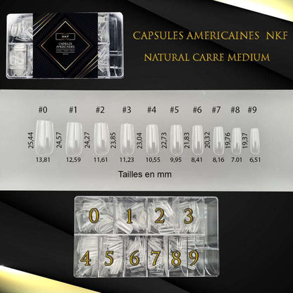 Natural Square Medium NKF - Soft Gel Tips